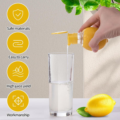 2ps New Screw Top Lemon Squeezer With Built-in Filter, Lemon Squeezer Portable With Pour Spout,lime Juicer For Cocktails, Drinks