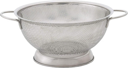 HIC Harold Import Co. Kitchen Perforated Colander with Handles, 18/8 Stainless Steel, 8.5 Inches