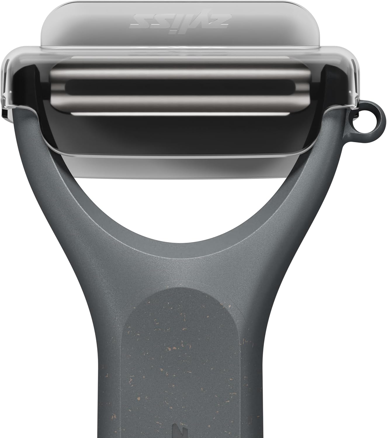 Zyliss Swivel Peeler – Ultra-Sharp Stainless Steel Blade for Potatoes, Carrots & Soft Fruits – Ergonomic Wheatstraw Grip – Built-in Eye Cutter & Safety Cover – Dishwasher Safe – Vegetable Peeler