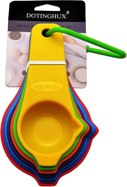 DOTINGHUX Plastic Measuring Spoons 8-Piece,Assorted Colors