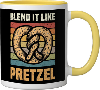Pretzels Lover Design Pastry Blend It Like Pretzel Ceramic Mug, White