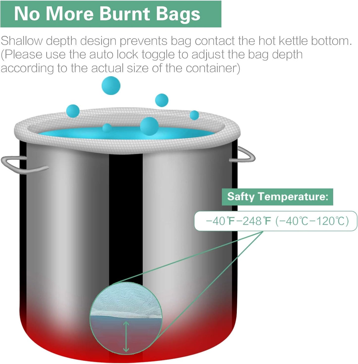 Brew Bags Extra Large Reusable 2 Pack 250 Micron Fine Mesh Bag for Fruit Cider Apple Grape Wine Press Drawstring Straining Brew in a Bag (2 pack-22"×26")