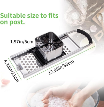 Premium Grade Stainless Steel Spaetzle Maker Widen Plastic Handle with Skimmer Spider Strainer Homemade Egg Noodle Dumpling Perfect Sized for pots and Pans Making Tool