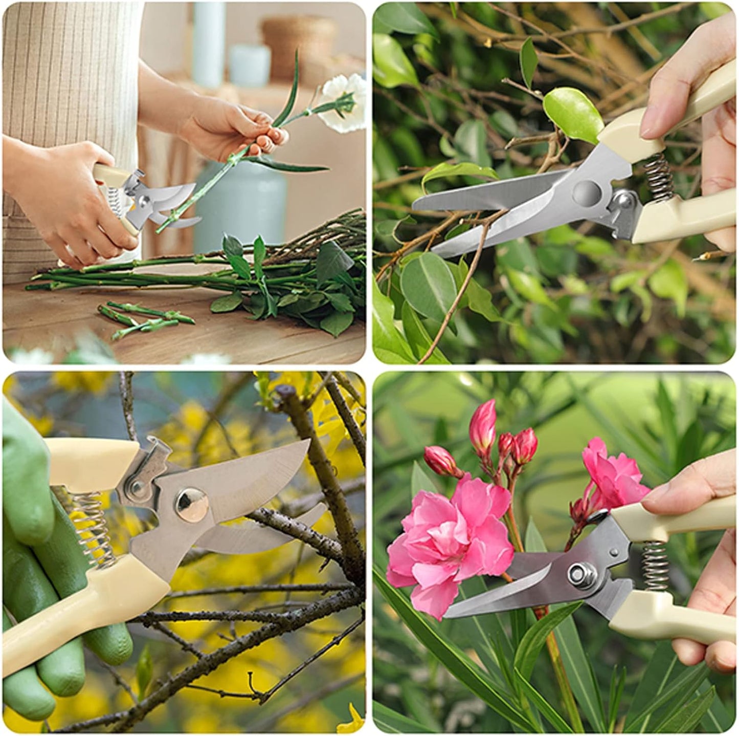Premium Germany Pruning Shears, Work 3 Times Easier, Pruners Heady Duty, Sharp Garden Clippers Cut Fresh Flower, Hedge, Herb, Indoor Plants, Gardening Tools Scissors, Arthritis Weak Hand Snips