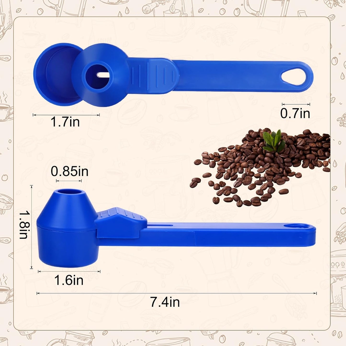 Palksky Coffee Scoop & Funnel for Reusable K Cup Refillable Coffee Pods, 2 Tablespoon Slide Coffee Measuring Funnel Scooper,1PCS