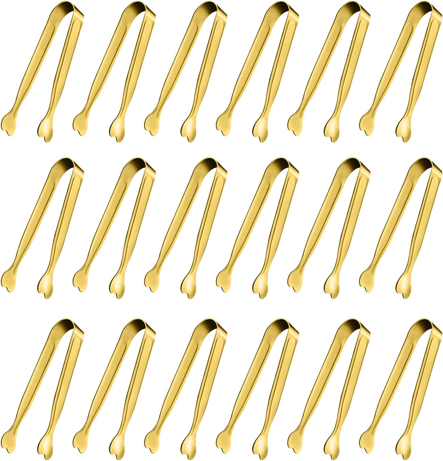 Mini Serving Tongs, Anytrp 18-Packs Stainless Steel Sugar Tongs, 4.3inch Ice Tongs Kitchen Appetizers Tongs for Coffee Bar, Tea Party, Desserts Party, Sugar and Ice Bucket