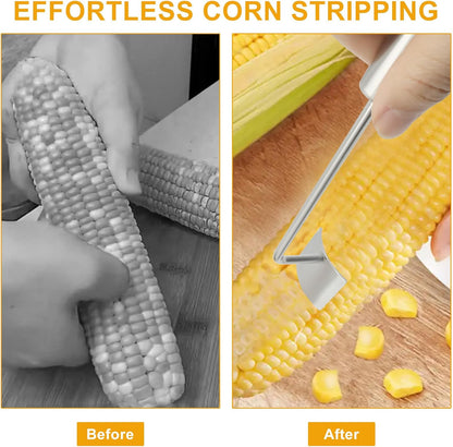 2Pack Corn Peeler and Stripper Tool Set,Upgraded Corn Stripper Corn on the Cob Remover,Easy to Clean Corn Cob Stripper tool for Cooking/Kitchen Enthusiasts