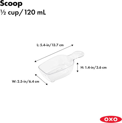 OXO Good Grips POP Container 1/2 Cup Scoop, Clear