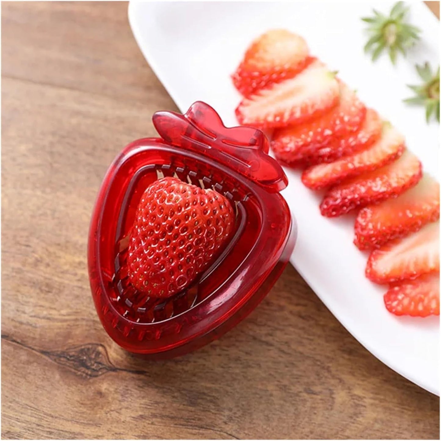 yongduogongsi Strawberry Slicer Cutter Strawberry Corer Strawberry Huller Fruit Leaf Stem Remover Salad Cake Egg Tools Kitchen Accessories
