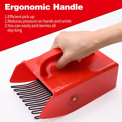 1/2/4 Pack Berry Picker, with Metallic Comb and Ergonomic Handle for Easier Berry Picking