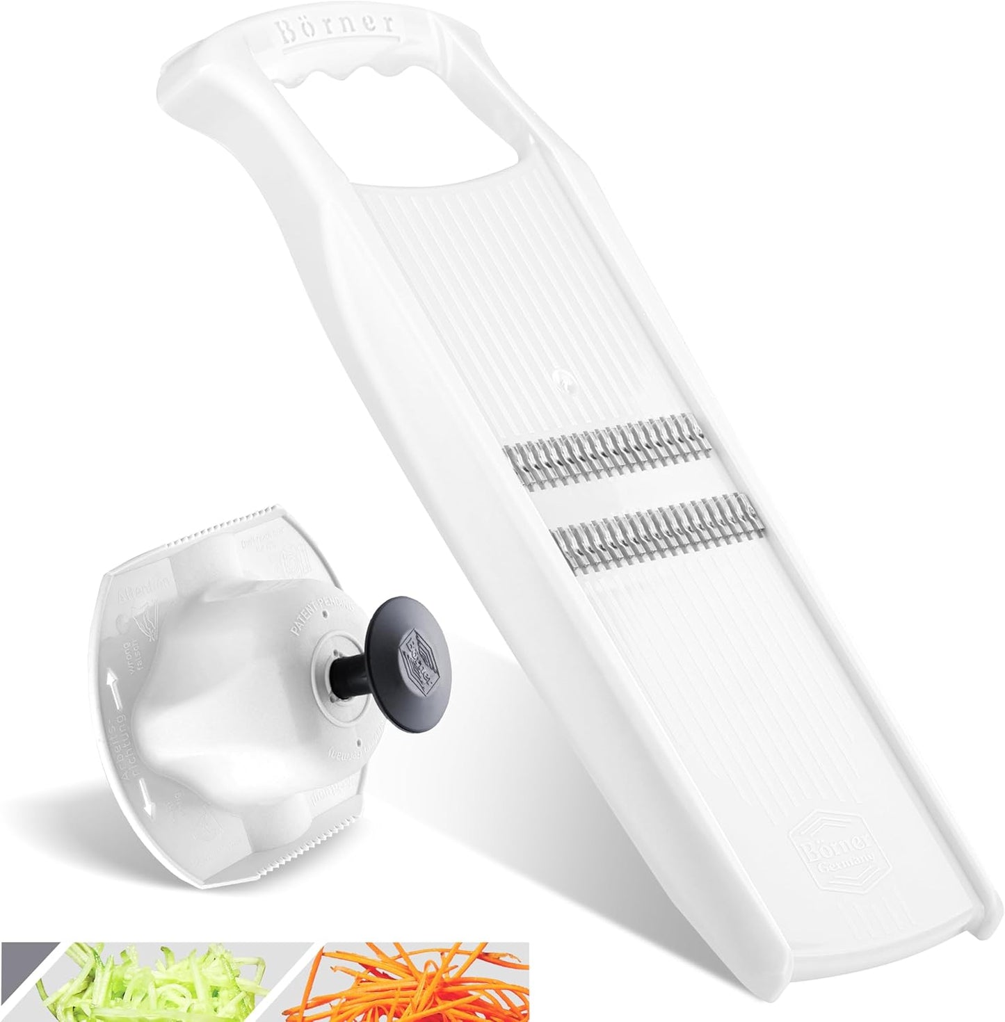 BORNER Roko PowerLine | Vegetable Grater Börner - Quality Made in Germany, Color:Orange