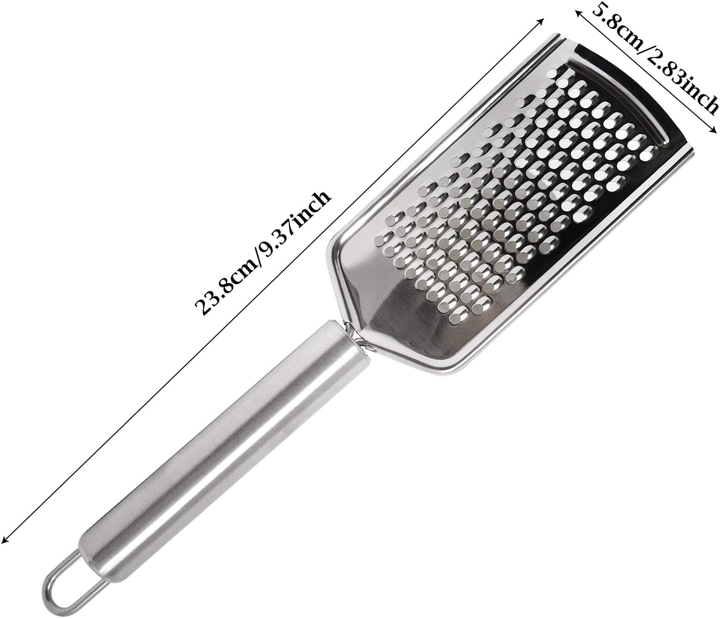 Honbay 1PCS Stainless Steel Cheese Grater Lemon Zester with Handle for Vegetables Lemon Cheese Chocolate