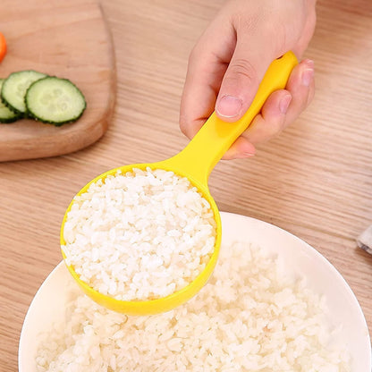 Yellow Rice Paddle Scoop Mold For Rice Ball Making, Non-stick Sushi Mold Rice Ball Scooper Rice Spatula Kitchen Gadge Yellow for Home Kitchen Restaurant Sushi Making
