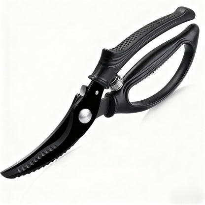 Poultry Shears, Kitchen Shears with Spring Loaded, Heavy Duty Poultry Scissors for Meat, Chicken,Turkey, Anti-Slip Handle,Safety Lock,Dishwasher Safe