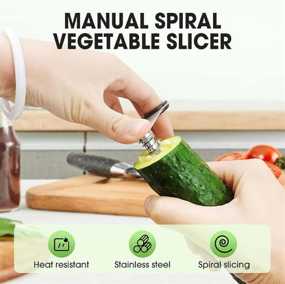 Potato Spiralizer, Spiral Slicer, Kitchen Spiralizer for Potatoes and Veggies Quick Uniform Spirals, Easy to Use and Clean, For Carrots Zucchini and Vegetables (3pcs)