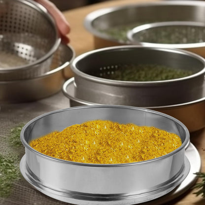 Hemoton Stainless Steel Sifter 11.8 Inch 150 Mesh Fine Screen Flour Sieve for Baking Cooking Kitchen Use