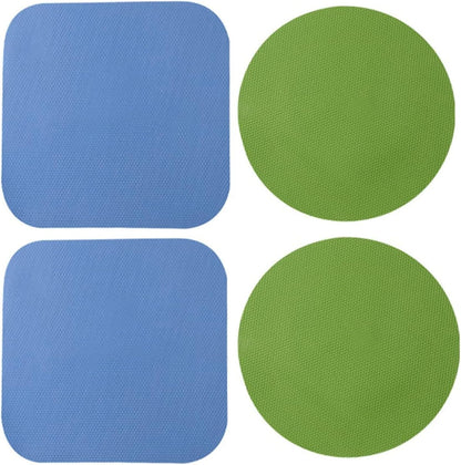 4 Pack Jar Opener, Silicone Bottle Opener Gripper Pads for Seniors with Arthritis, Green and Blue