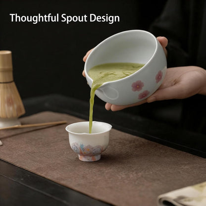 Matcha Whisk Set,8 Pcs Ceramic Matcha Set,Matcha Kit for Matcha Lovers,Tradition Tea Set Includes Bowl,Bamboo Whisk and Holder,Scoop,Sifter and Towel,Gift for Family and Friend (Cream)