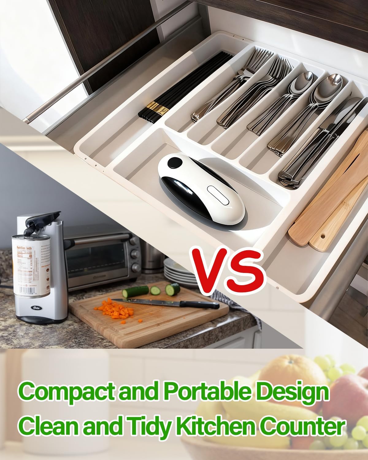 Rechargeable Electric Can Opener for Seniors and Arthritis Hands, Automatic Can Opener Smooth Edge, Abrelatas Eléctrico, Works for Different Shapes and Sizes of Cans