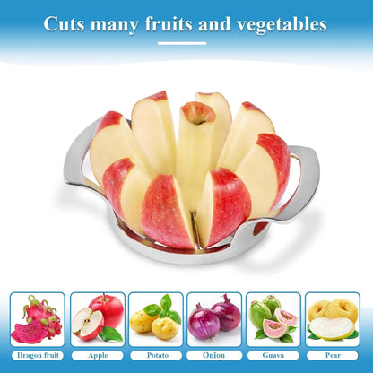 Apple Slicer and Corer, Basic Model with 12 Sharp Stainless Steel Blades - Zinc Alloy Case for Effortless Slicing & Coring