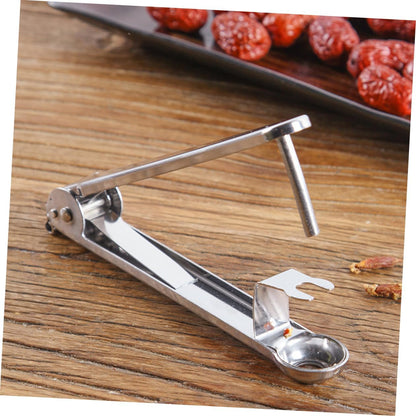 HOMSFOU Date Corer Stainless Steel Red Date Pit Remover Fruit Core Tool for Quick Pitting of Dates and Cherries 5.70 Inch Kitchen Gadget