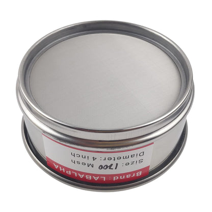 LABALPHA 70 Mesh Lab Sieves, Test Sieve #70 Mesh, 4'' Diameter, 304 Stainless Steel Wire Cloth (0.22mm)