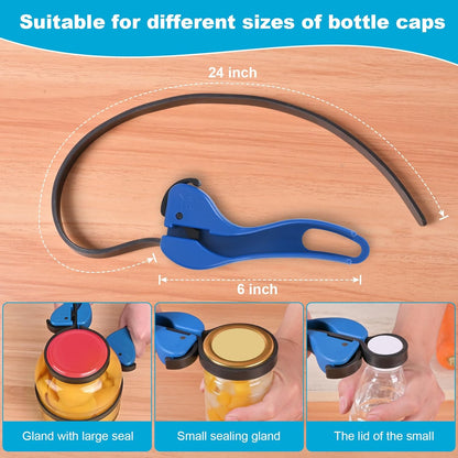 Double-Handle Jar Opener for Seniors, Expert solution for opening large jars (such as kimchi jars), Gifts for Weak Hands with Arthritis, Patent | Kitchen Gadgets, Self-Locking Design