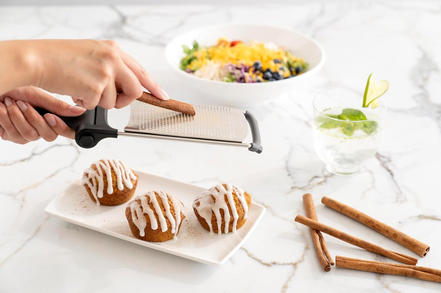 CUISIPRO Surface Glide Technology Stainless Steel Folding Handle Grater, Coarse