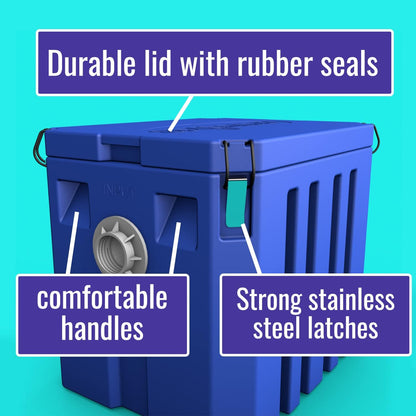 BESEDER Grease Trap Interceptor plastic 10 GPM (20 lb Capacity) Commercial Kitchen