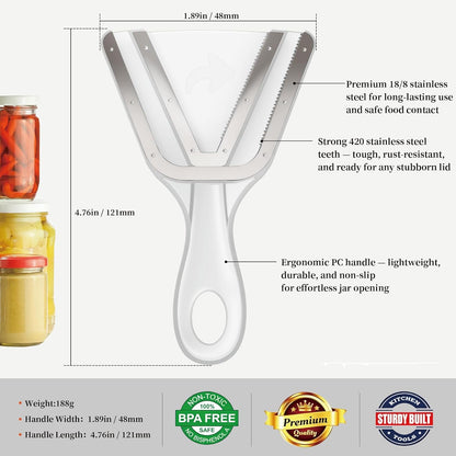 Jar Opener for Weak Hands & Seniors with Arthritis – Easy Twist-Off Lid & Bottle Opener – Ergonomic Non-Slip Handle, Unique Kitchen Gadget & Ideal Christmas Gift for Elderly, Women & Men (Gray)