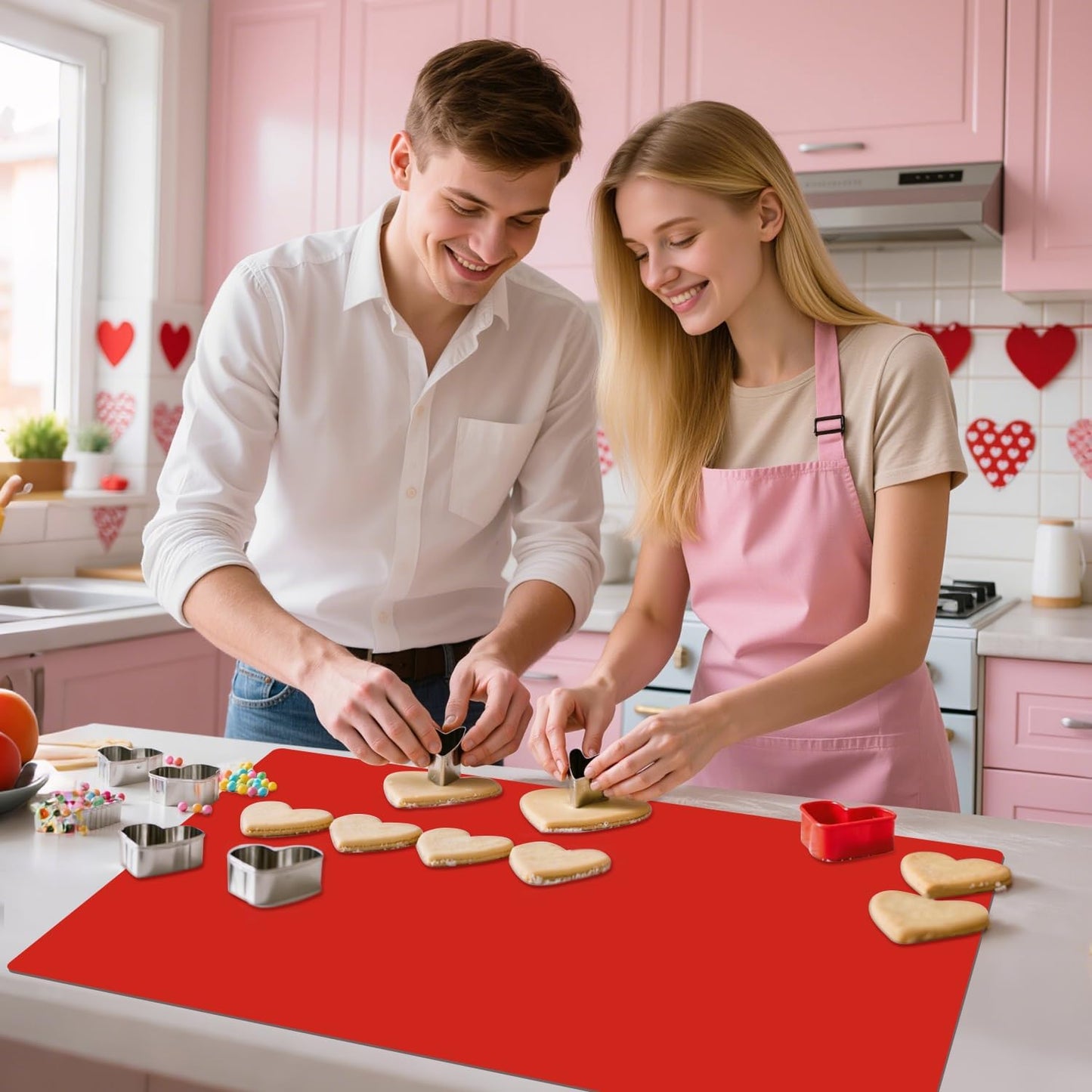 Standard Silicone Mat,Black Baking Mat-Food Grade Kids Dinner Table Placemat Non Slip Counter Mat with Raised Edges Heat Resistant Mat for Air Fryer Nonstick Pastry Dough Mat(1 Pack 23.6'' x 15.7'')