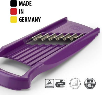 Börner Wave/Gaufrel XXL PowerLine Vegetable Slicer • Corrugated Vegetable Cutter • Corrugated/Waffle Cutter • Potato Grater for Grilled Potatoes Orange