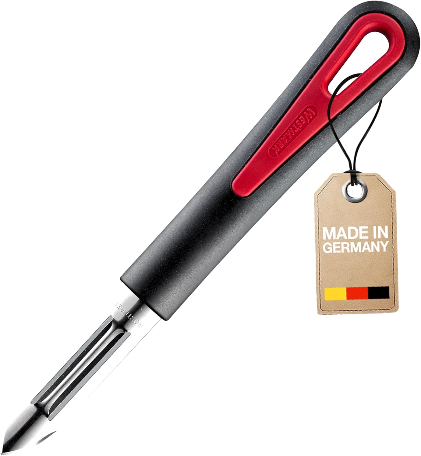 Westmark Germany Stainless Steel Swivel Vegetable Peeler (Red/Black)
