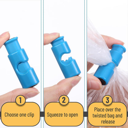 Mr. Pen- Squeeze and Lock Bread Bag Clips, 2.4 Inch, 8 Pack, Multicolor Squeeze Lock Clips, Reusable Bag Closures for Bread, Snacks, Coffee, Food Storage, Fits Thick and Thin Bags