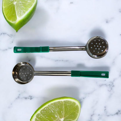 8 Ounce Solid Stainless Steel Portion Control Ladle Spoon for Measuring and Serving; Commercial Grade Serving Scoops [Pack of 2]