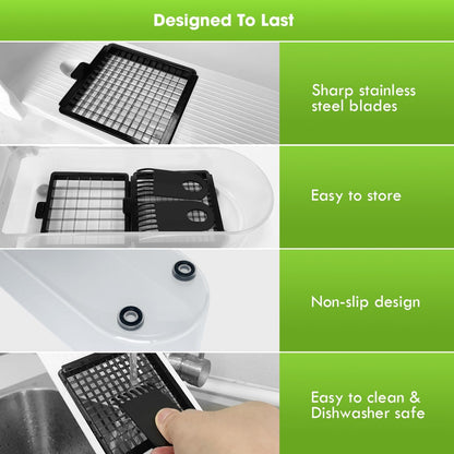 LHS Vegetable Chopper Multifunctional Food Chopper Onion Chopper Vegetable Slicer Dicer Cutter Potato Cutter Veggie Chopper with Container with Spiralizer (12 in 1, Black)