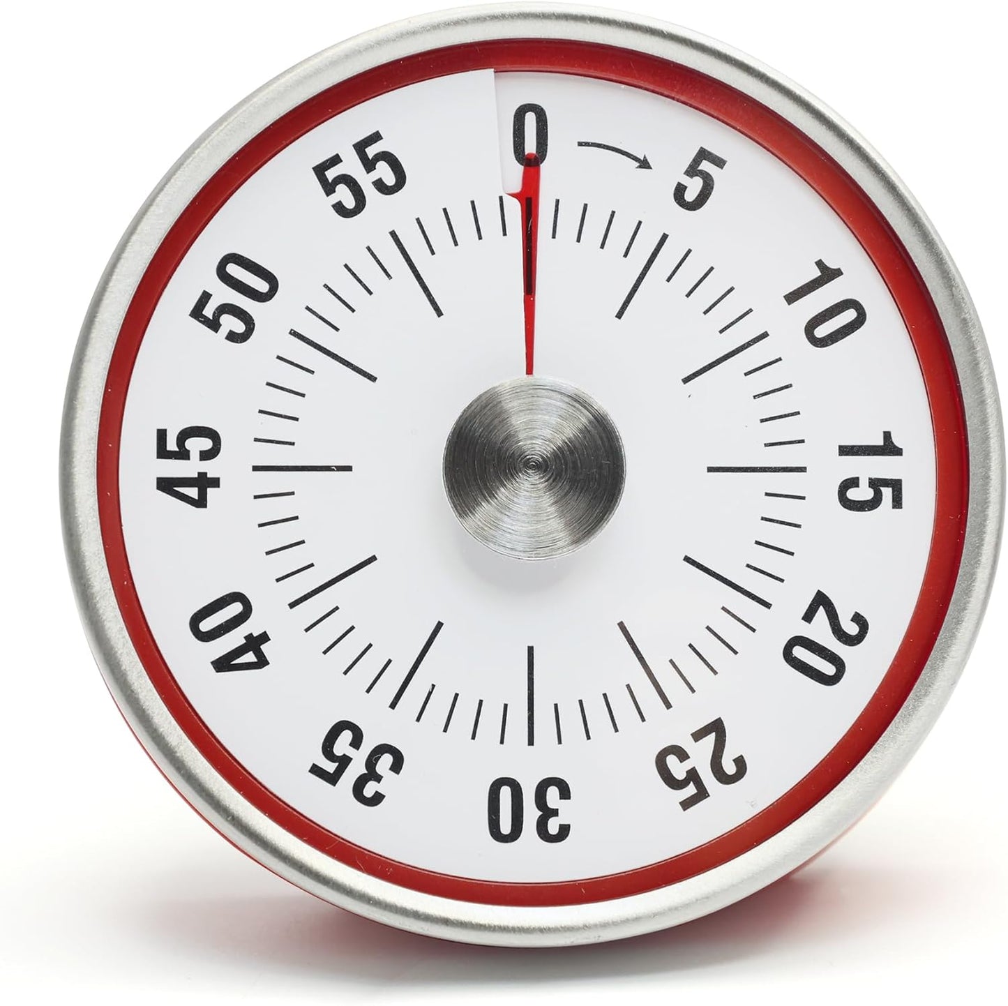 Kitchen Timer for Cooking,Chef Cooking Timer Clock,Visual Timers,60-Minute Countdown,Magnetic Base, Mechanical Clockwork,No Batteries Required,Ringer Alert,Timers for Kitchen/Study/Work/Gym,White