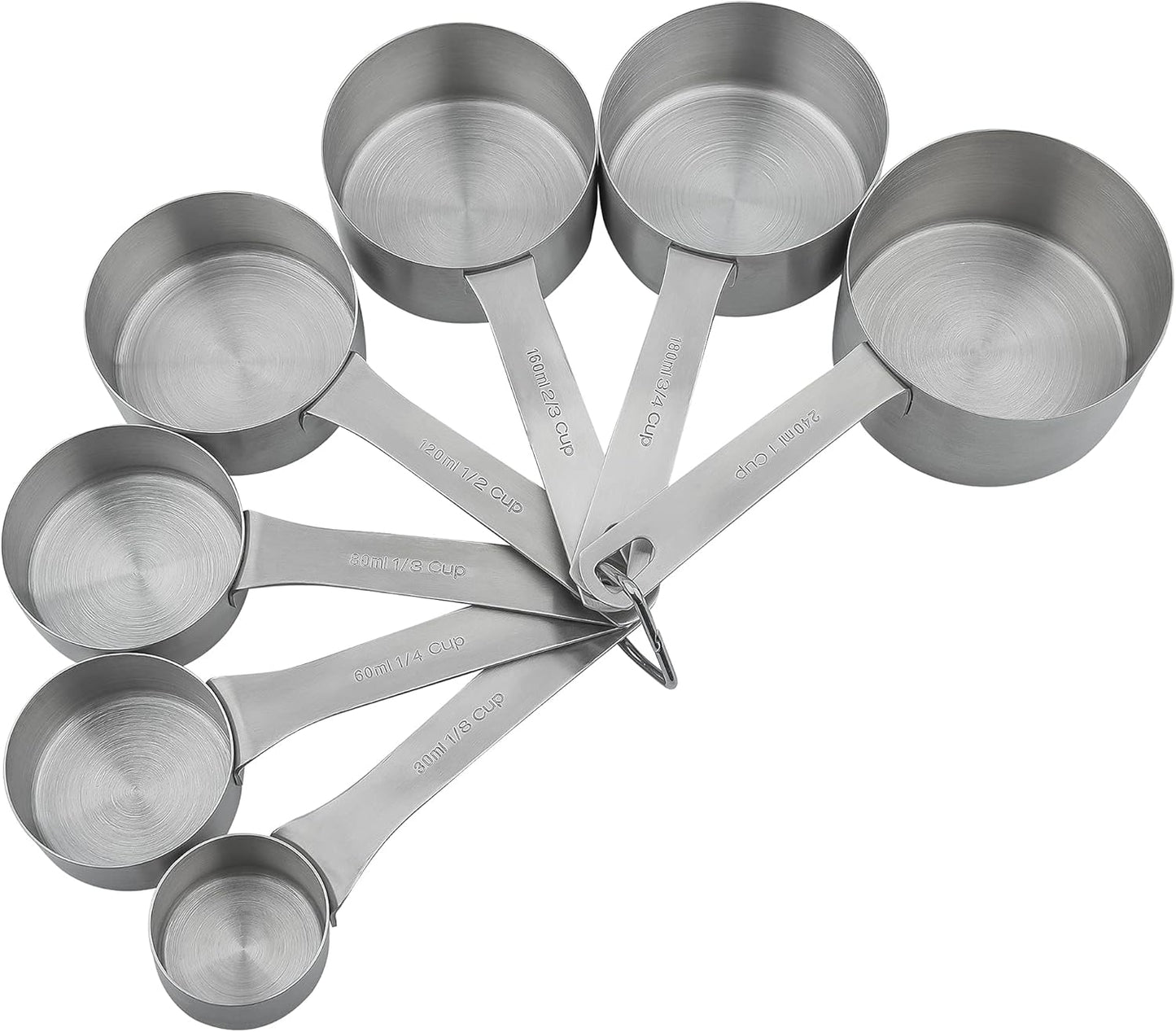 Smithcraft Measuring Cups and Spoons Set, 18/8 Stainless Steel Measuring Cups and Spoons for Kitchen & Baking, Heavy Duty Metric & US 8 Measuring cups, 9 Measuring Spoons Set