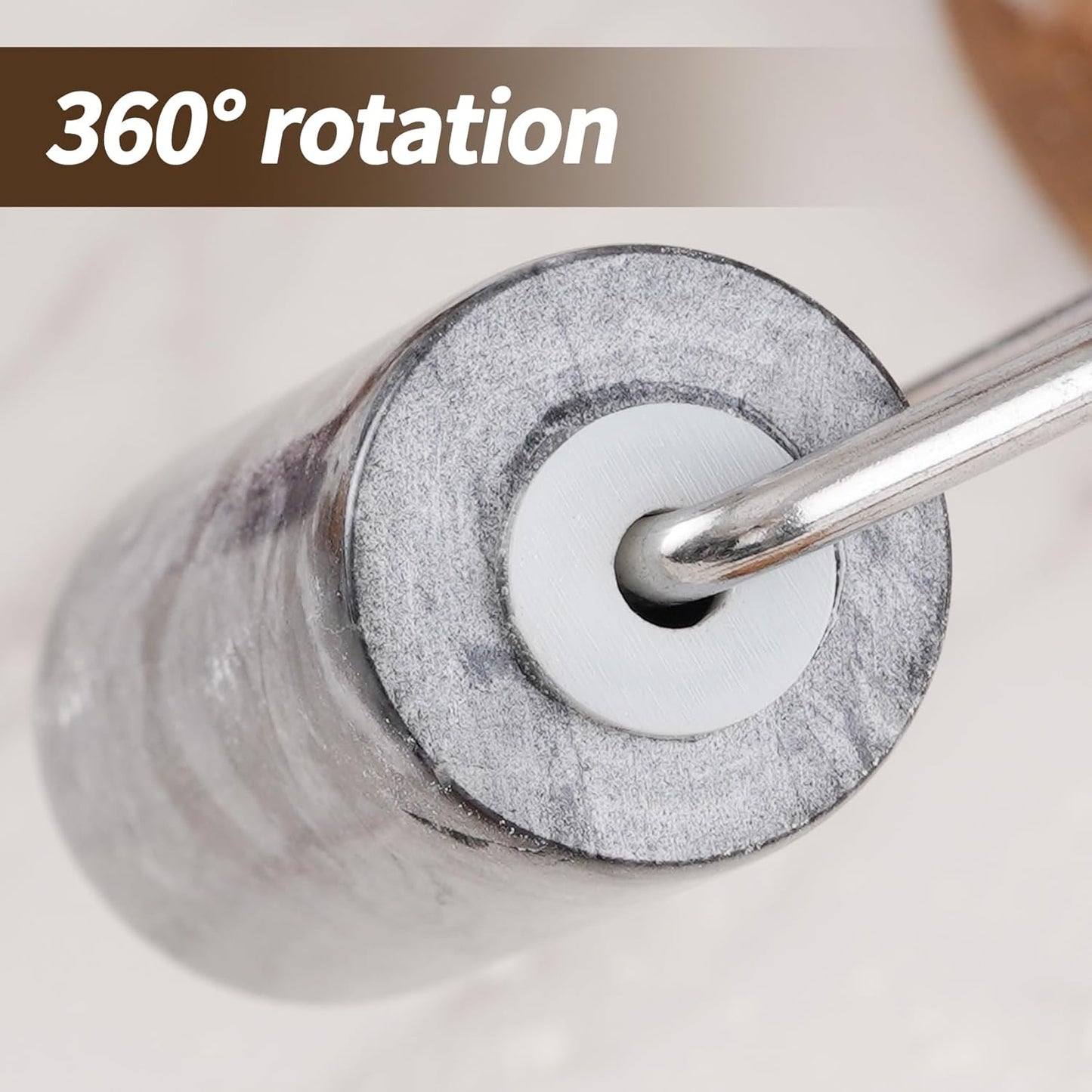 Small Marble Rolling Pin Pizza Roller with Dough Scraper Cutter, Marble Roller Non-Stick T-Type, For Cake Baking Tortilla Fudge Pizza Cookies and Other Kitchen Baking Cooking(White)