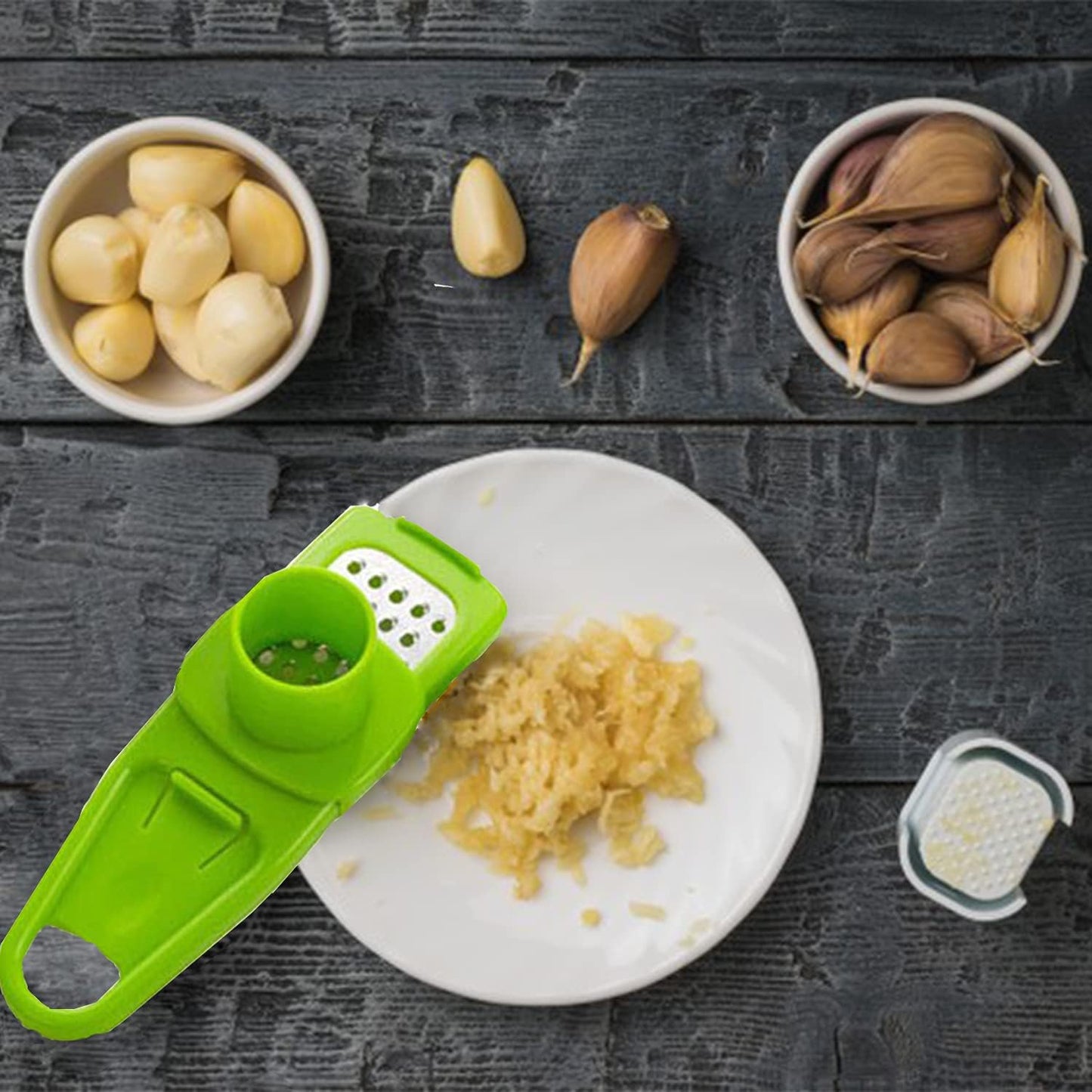 Angel's Peel Lounge Multipurpose Garlic Mincer and Garlic Crusher - Easy Squeeze Clean Garlic Press, Dishwasher Safe Sturdy Tool Compact and Portable Design for Extracts More Paste Per Clove - Pink