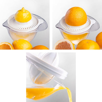 Leifheit Manual Citrus Juicer – Durable Stainless Steel & ABS Plastic, Dual Juicing Cones for Oranges, Lemons & Limes, Measuring Cup with Spout, Easy to Clean, Dishwasher Safe – White