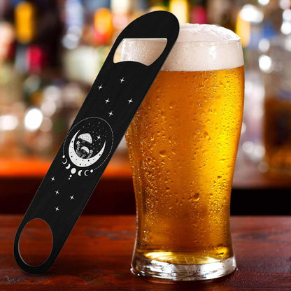 Black White Checkered Stainless Steel Bottle Opener Cool Car Racing Sports Plaid Pattern Geometric Design Flat Beer Bottle Opener Keychain for Home Kitchen Bar Restaurant Party Birthday Gift