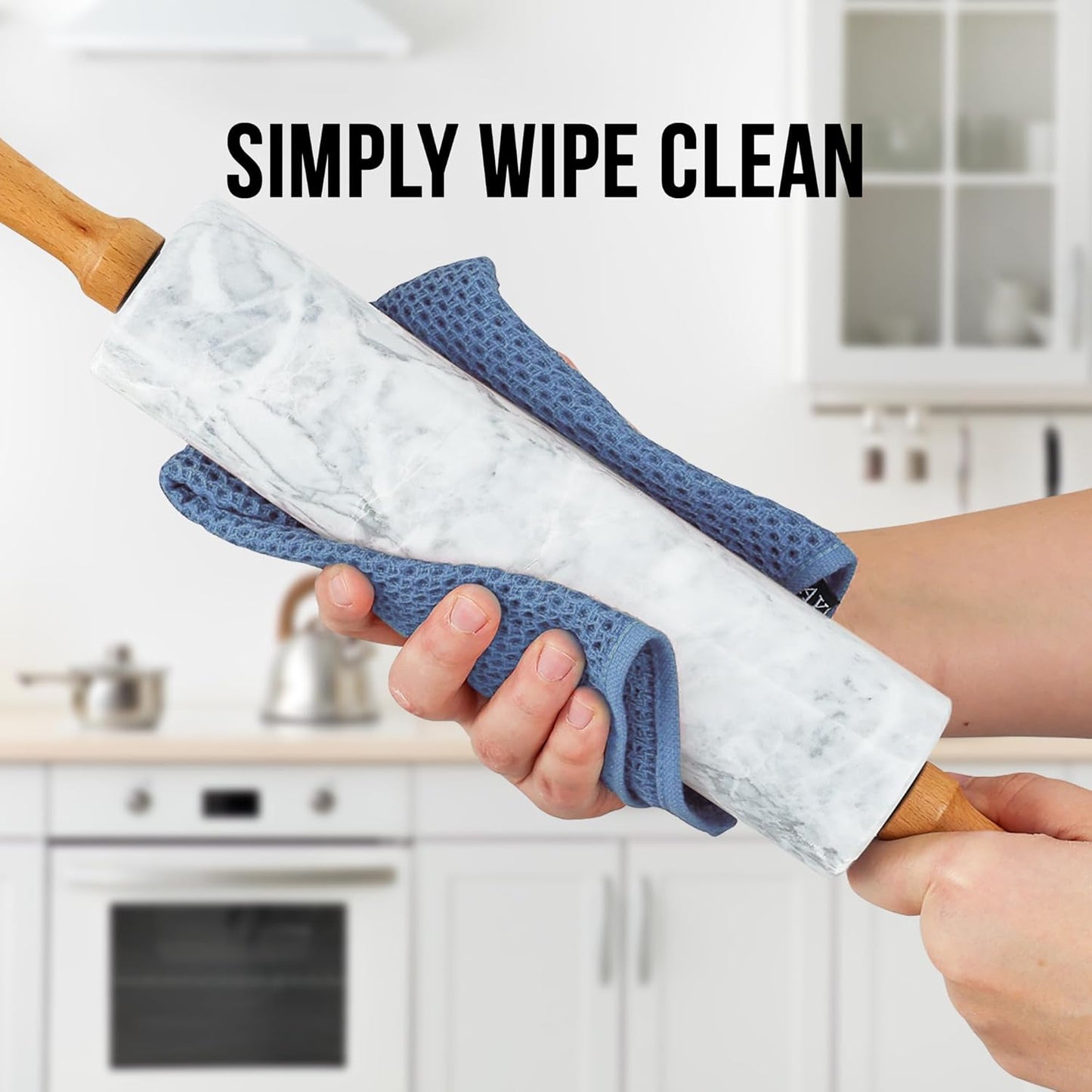 Zulay Kitchen 15.9 inch Professional Stainless Steel Rolling Pin - Lightweight Metal French Rolling Pin - Perfect for Baking, Fondant, Pizza Dough Roller, Dumpling