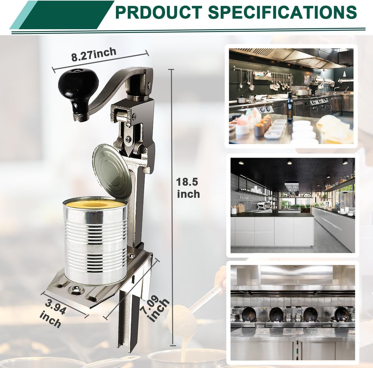 Commercial Can Opener Heavy Duty,Manual Table Industrial Can Opener for Big Cans