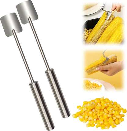Corn Peeler for Corn on The Cob, 2025 New Stainless Steel Corn Cob Stripper Tool, Easy Clean Corn Cutter Remover for Home Kitchen Gadget (1 Pack)