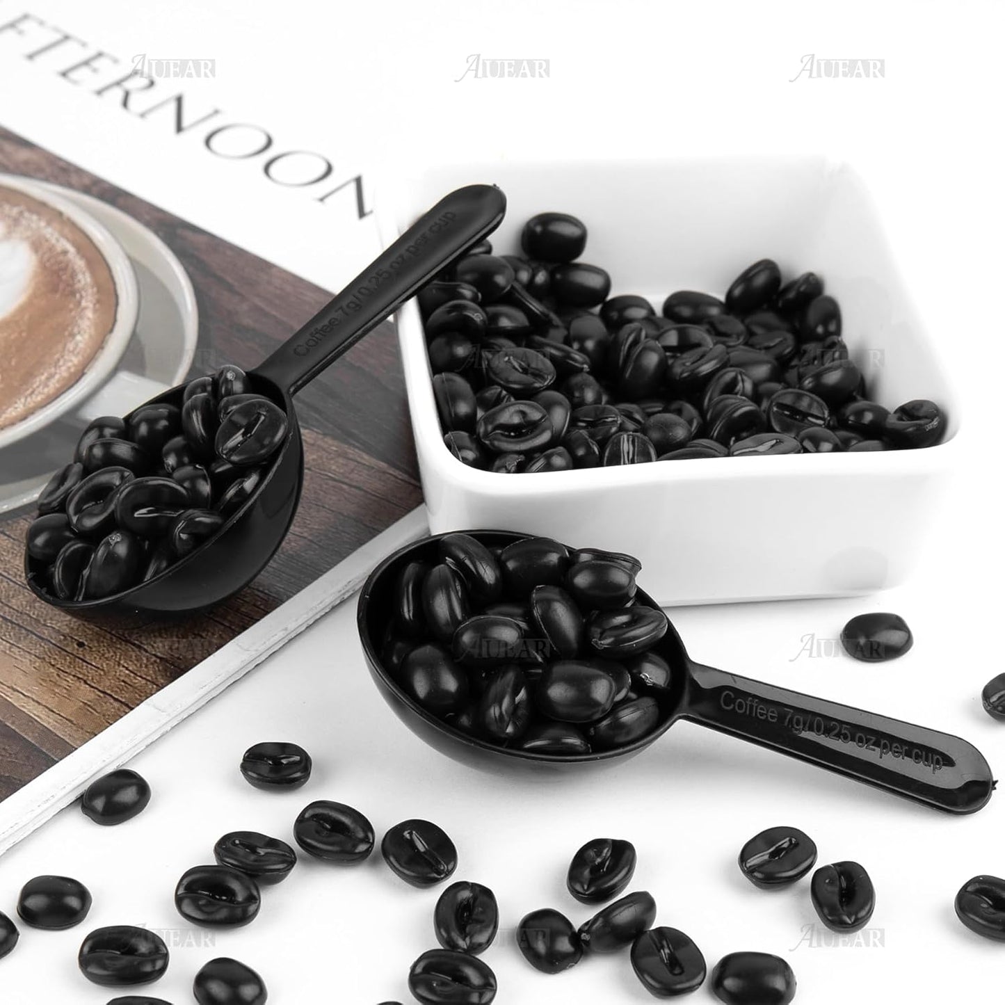 AUEAR, 5 Pack Tablespoon Coffee Scoop Plastic Measuring for Milk Powder Fruit Seed Spices