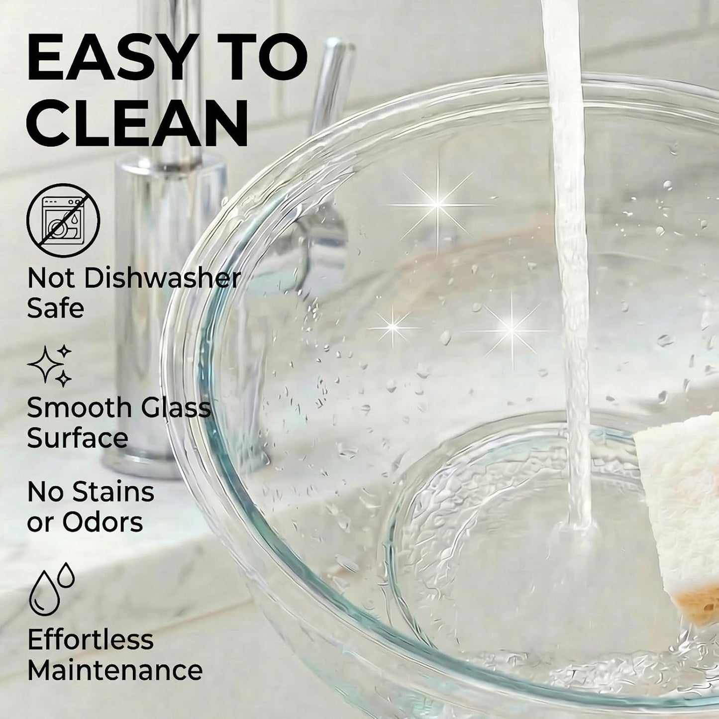 Large Glass Mixing Bowl for Sourdough, 6.2QT with Lid – Big Capacity Clear Bowl for Sourdough, Baking, Salad Prep & Food Storage