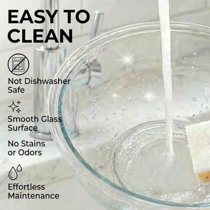 Large Glass Mixing Bowl for Sourdough, 6.2QT with Lid – Big Capacity Clear Bowl for Sourdough, Baking, Salad Prep & Food Storage