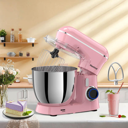 Honinst Stand Mixer, 6.5QT 10-Speed Tilt-Head Electric Stand Mixer, 3-In-1 Kitchen Mixer with Bowl, Dough Hook, Whisk and Beater, Food Mixer for Baking, Cake and Most Home Cooks, Black