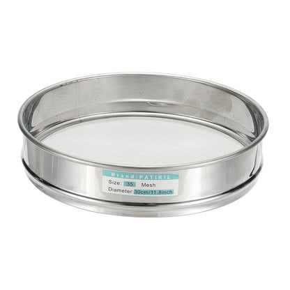 PATIKIL 10 Mesh(2mm) Lab Sieve, 11.8"(30cm) Diameter Sifting Screen 304 Stainless Steel Wire Cloth Fine Mesh Sieve for Industrial Laboratory Home Soil Sifter Dry Sift Screens Hash